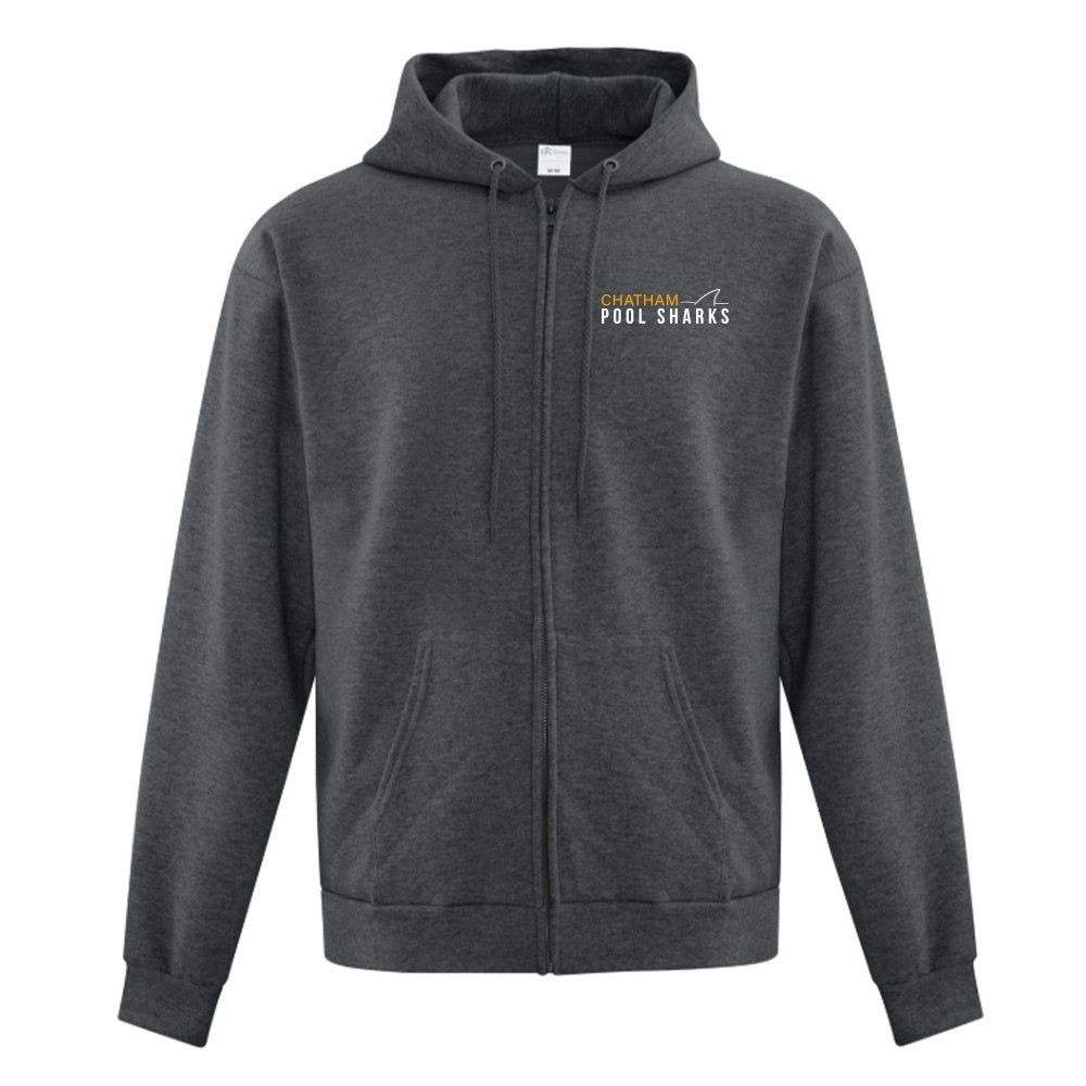 Chatham Pool Sharks Adult Fleece Full Zip Hooded Sweatshirt