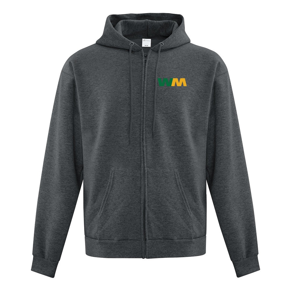 WM Canada Adult Fleece Full Zip Hooded Sweatshirt