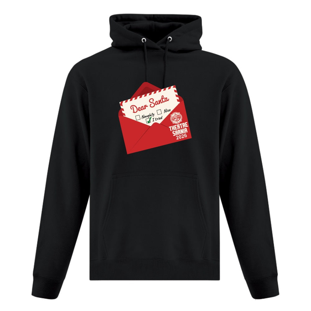 Dear Santa Adult Fleece Hooded Sweatshirt