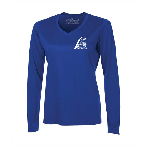 County of Lambton Pro Team Long Sleeve V-Neck Ladies T-Shirt