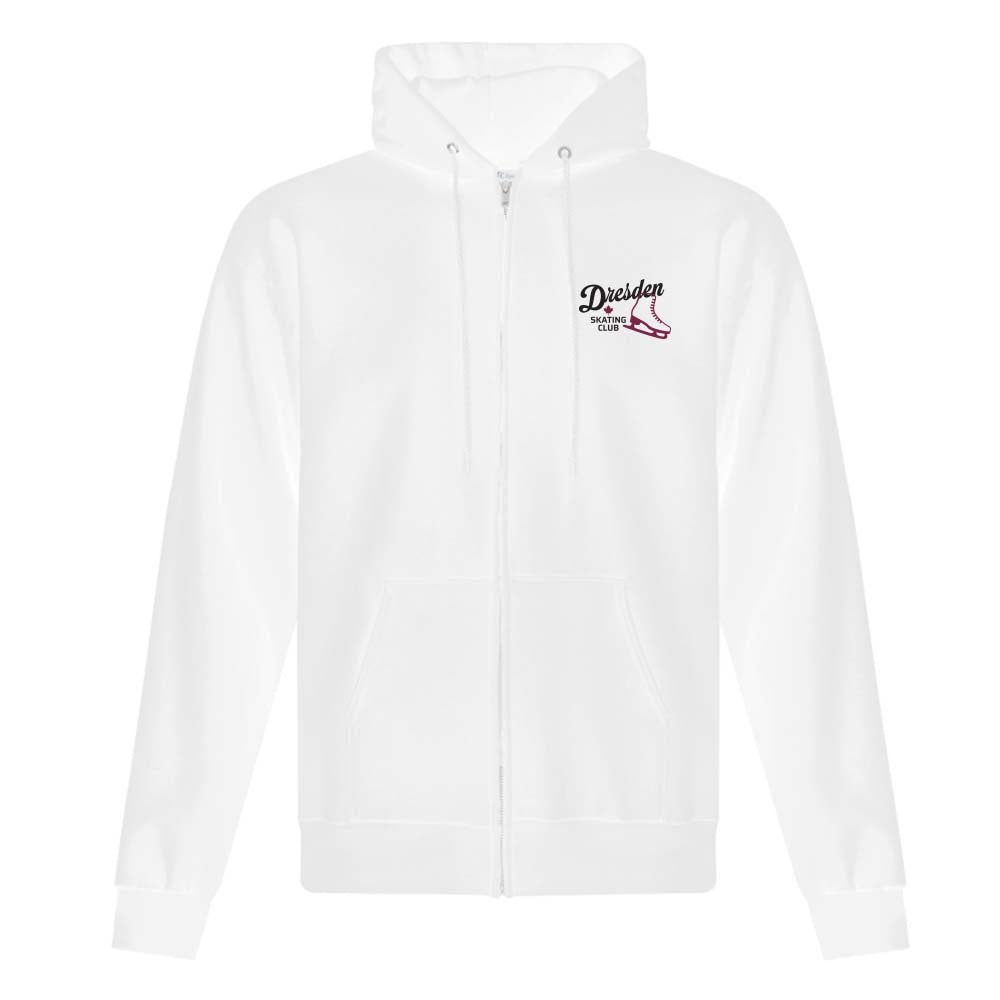 Dresden Skating Club Adult Fleece Full Zip Hooded Sweatshirt
