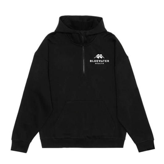 Bluewater Health Unisex Drop Shoulder 1/2 Zip Hoodie