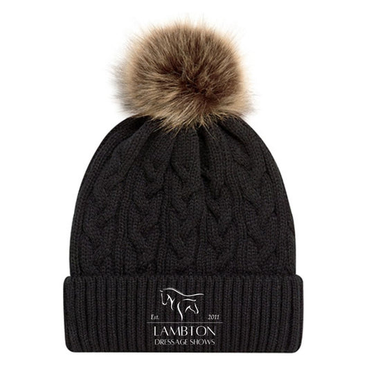 Lambton Dressage Shows Faux Fur Pom Pom Toque