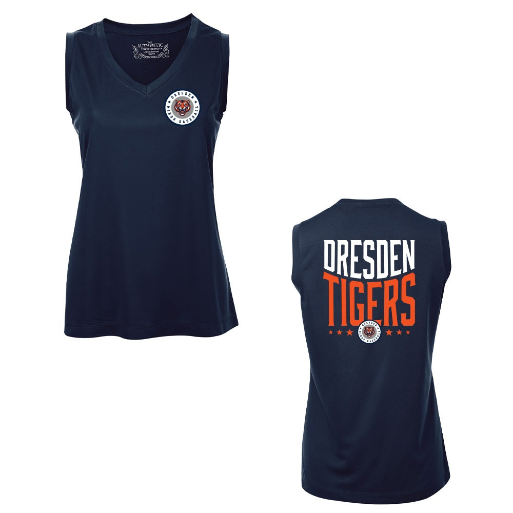 Dresden Minor Baseball Ladies' Pro Team Sleeveless V-Neck Tee