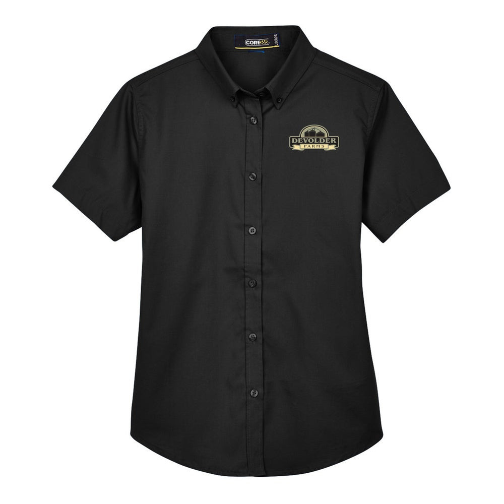 Devolder Farms Ladies' Optimum Short-Sleeve Twill Shirt