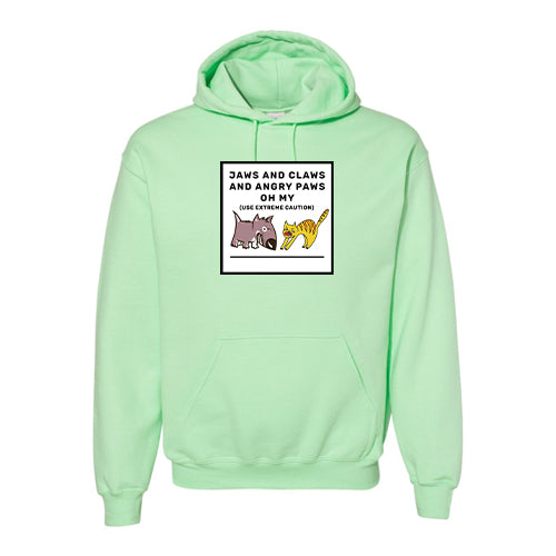 Jaws and Claws Cotton Hooded Sweatshirt
