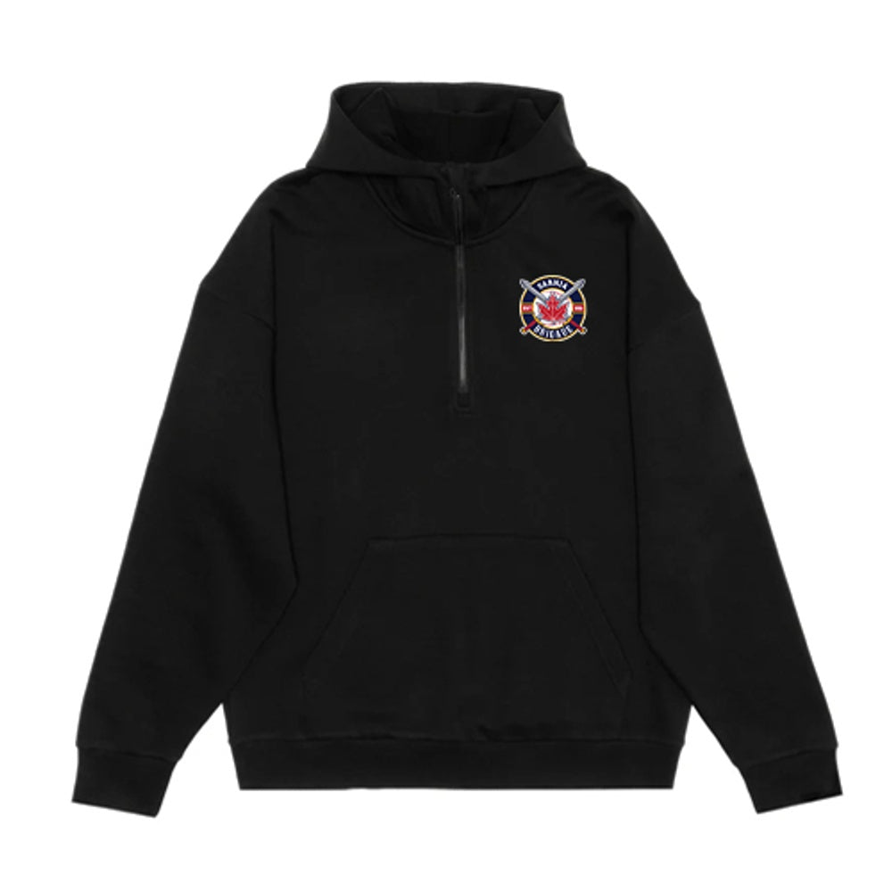Sarnia Brigade Adult Drop Shoulder Scuba 1/2 Zip Hoodie