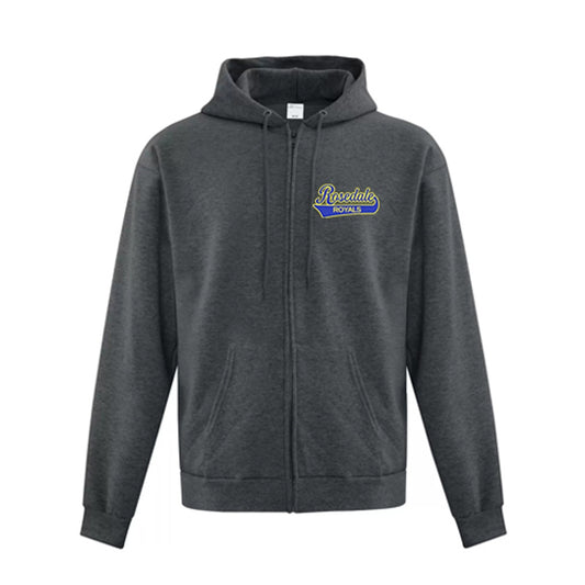 Rosedale Adult Fleece Full Zip Hooded Sweatshirt