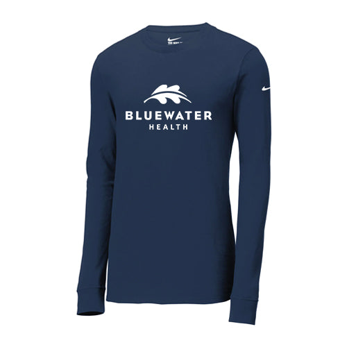 Bluewater Health Adult Nike Dri-Fit Cotton/Poly Long Sleeve Tee