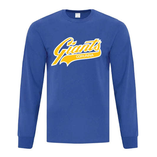 Corunna Giants Adult Everyday Cotton Long Sleeve T-Shirt