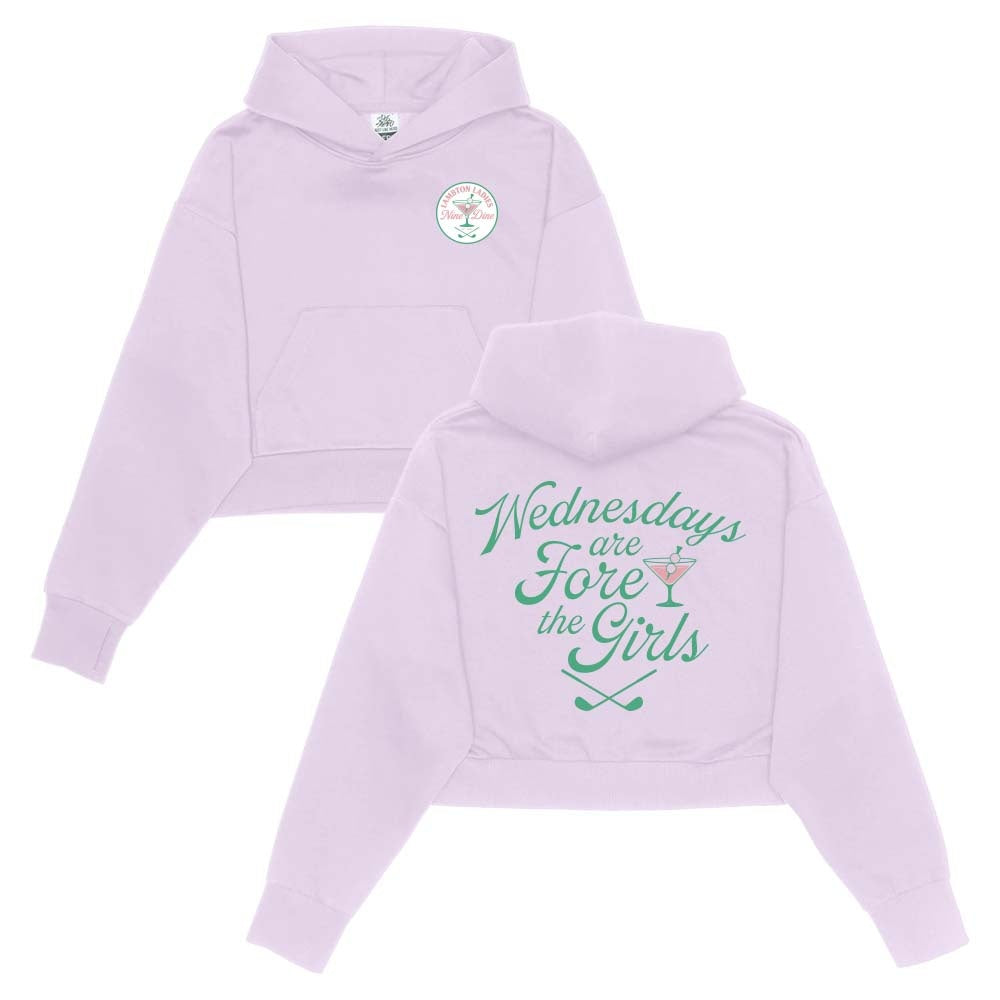 Lambton Ladies 9 & Dine Adult Cropped Shoulder Pullover Hoodie