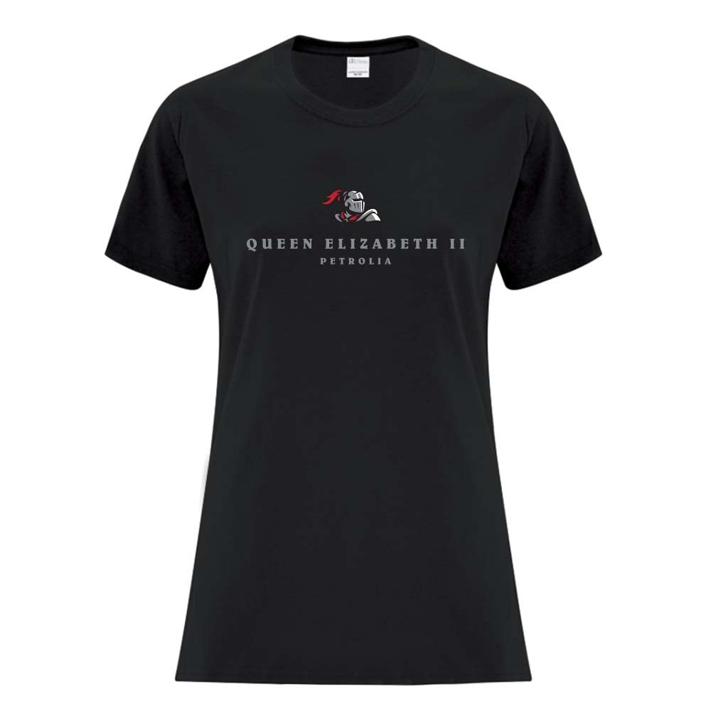 Queen Elizabeth II Petrolia Ladies' Cotton T-Shirt