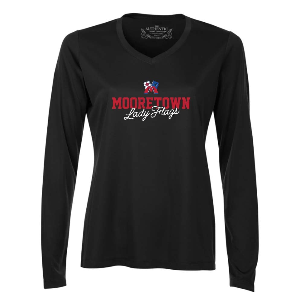 Mooretown Lady Flags Ladies' Pro Team Long Sleeve V-Neck