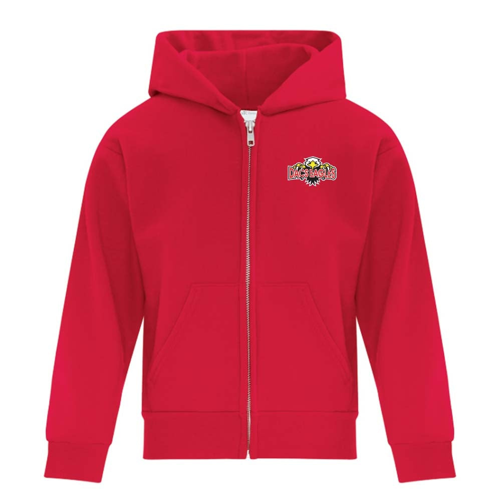 DACS Youth Fleece Full Zip Hooded Sweatshirt