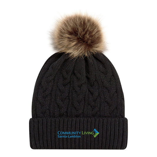 Community Living Sarnia-Lambton Faux Fur Pom Pom Cuff Toque