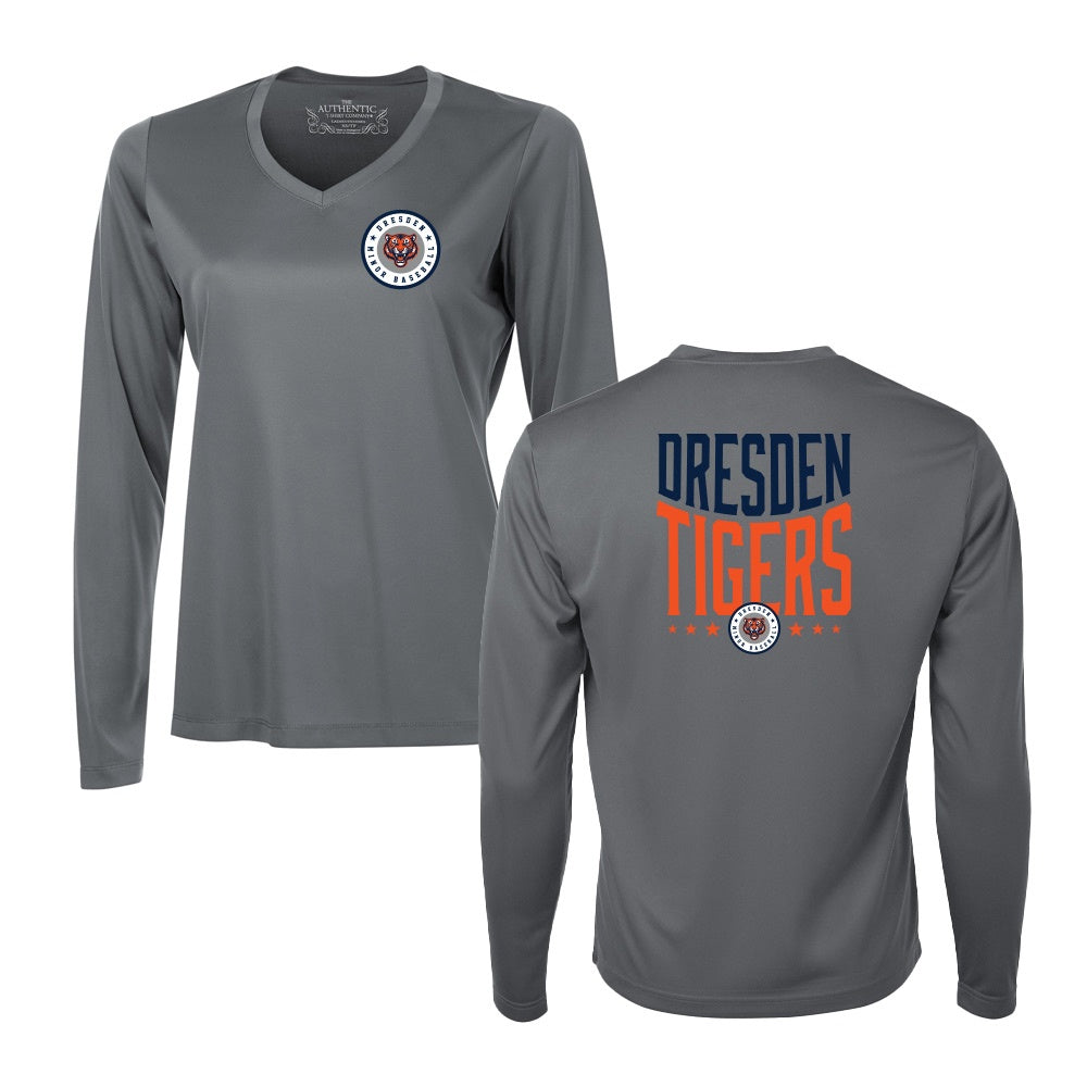 Dresden Minor Baseball Ladies' Pro Team Long Sleeve V-Neck