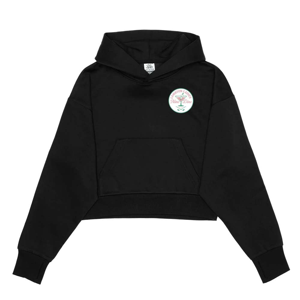Lambton Ladies 9 & Dine Adult Cropped Shoulder Pullover Hoodie