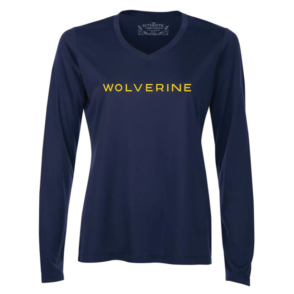 Wolvering Ladies' Pro Team Long Sleeve V-Neck Ladies T-Shirt