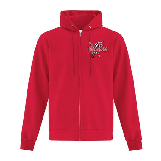 Lambton Shores Predators Adult Fleece Full Zip Hooded Sweatshirt