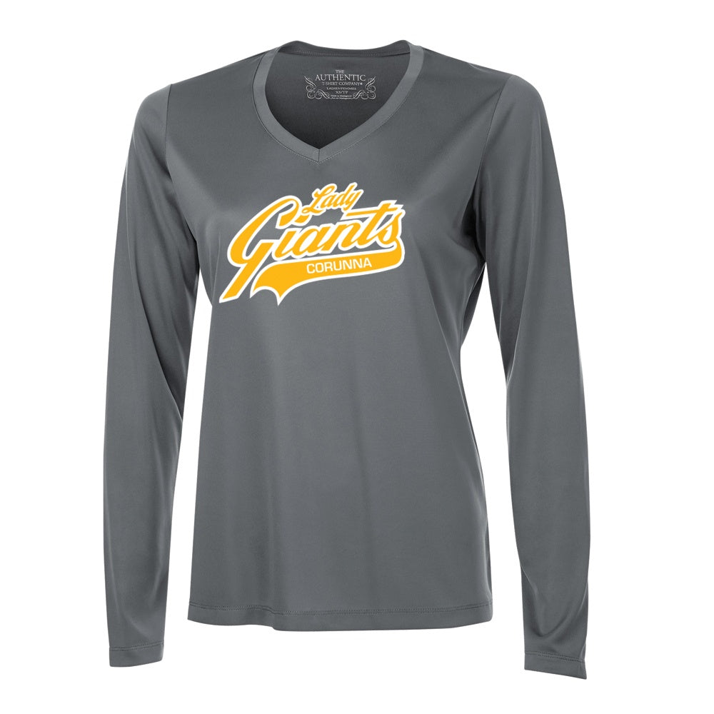 Corunna Lady Giants Ladies' Pro Team Long Sleeve V-Neck