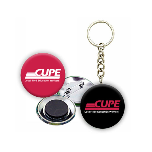 CUPE 4168 Button, Magnet, Keychain