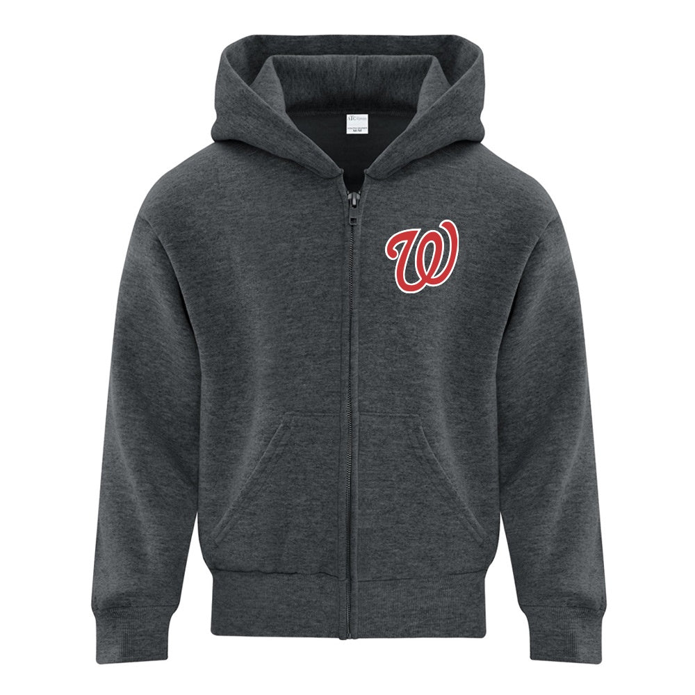 Wyoming Wranglers Youth Fleece Full Zip Hooded Sweatshirt