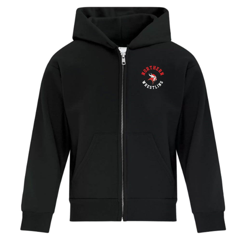 Northern Wrestling Youth Everyday Fleece Full Zip Hooded Sweatshirt