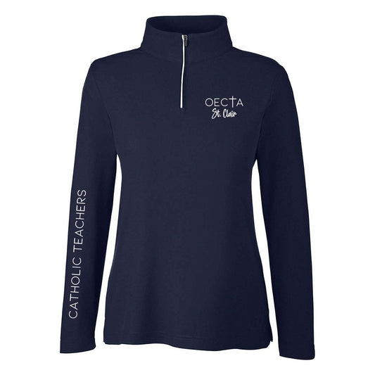 OECTA St. Clair Ladies' Fusion ChromaSoft Pique Quarter-Zip Pullover