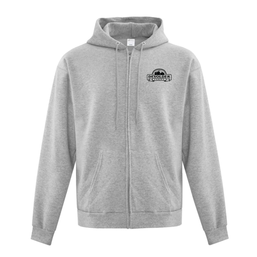 Devolder Farms Adult Everyday Fleece Full Zip Hooded Sweatshirt
