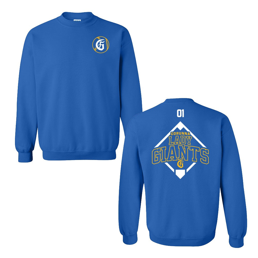 Corunna Lady Giants Adult Crewneck Sweatshirt