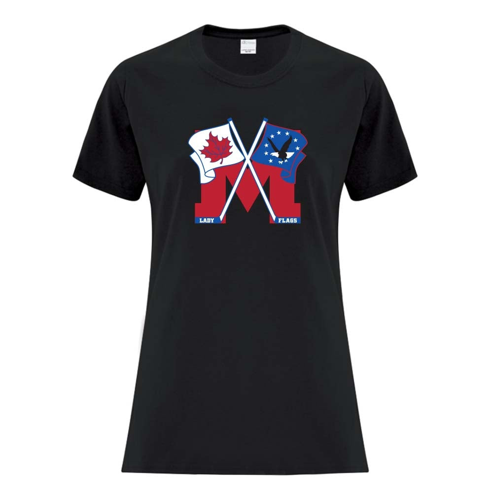 Mooretown Lady Flags Ladies' Cotton T-Shirt