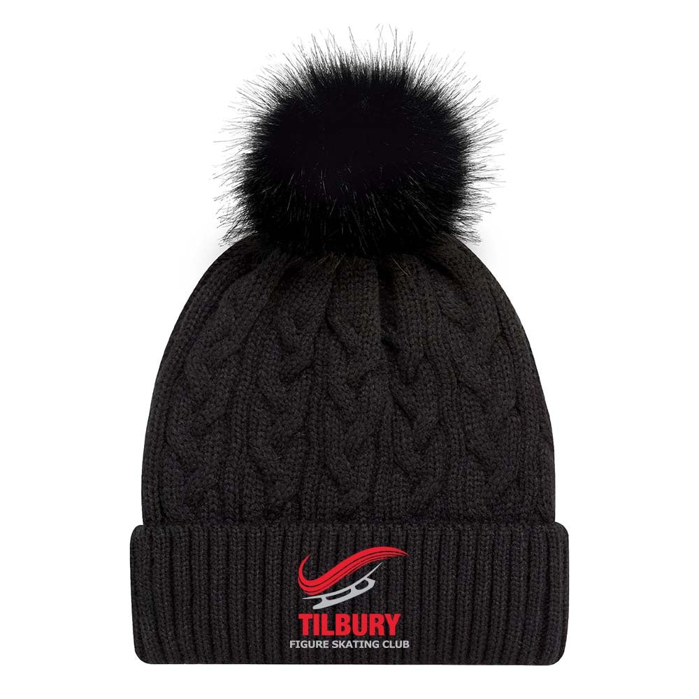 Tilbury Figure Skating Faux Fur Pom Pom Cuff Toque