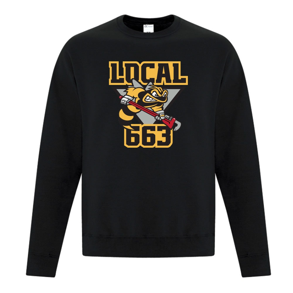 Local 663 Sting Adult Fleece Crewneck Sweatshirt
