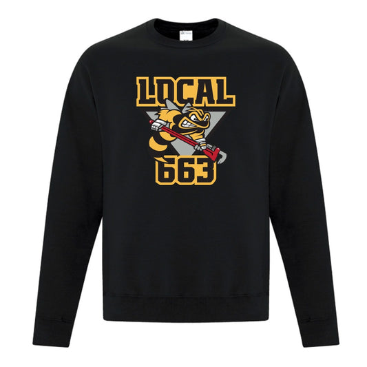 Local 663 Sting Adult Fleece Crewneck Sweatshirt