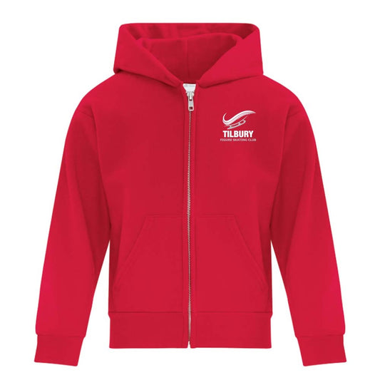 Tilbury Figure Skating Youth Fleece Full Zip Hooded Sweatshirt