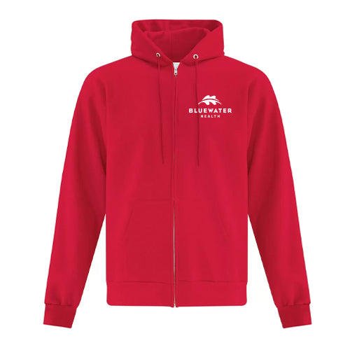 Bluewater Health Adult Everyday Fleece Full Zip Hooded Sweatshirt