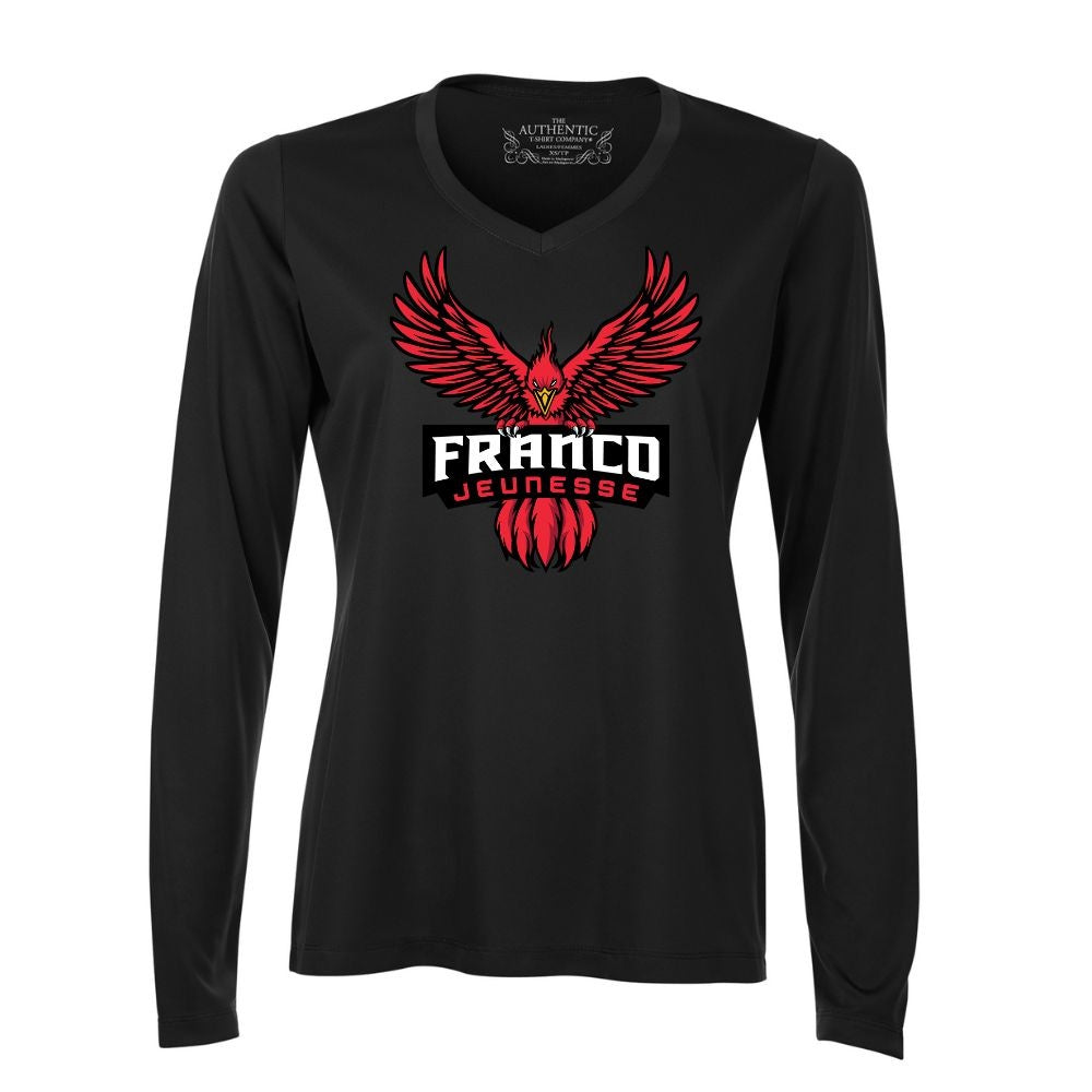 Franco-Jeunesse Ladies' Pro Team Long Sleeve V-Neck