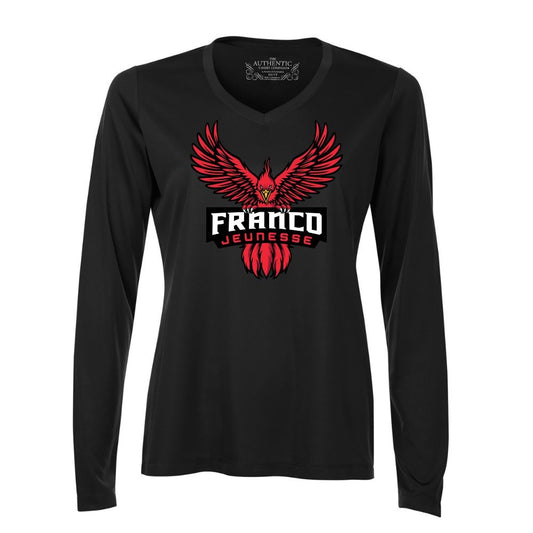 Franco-Jeunesse Ladies' Pro Team Long Sleeve V-Neck