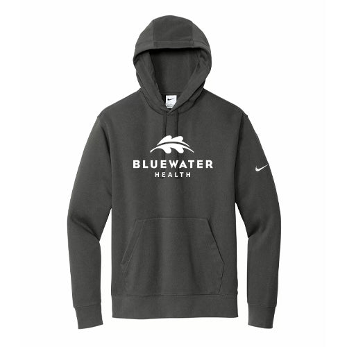 Bluewater Health Adult Nike Club Fleece Sleeve Swoosh Pullover Hoodie