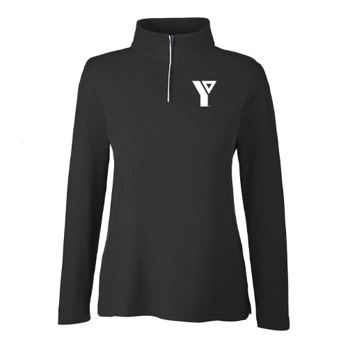YMCA Staff Ladies' Fusion ChromaSoft™ Pique Quarter-Zip Pullover