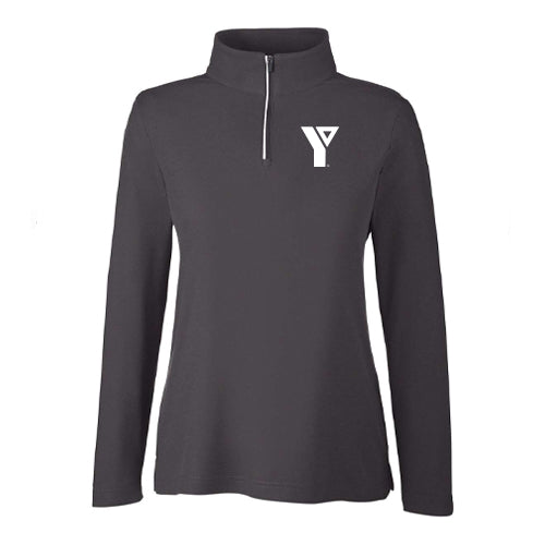 YMCA Staff Ladies' Fusion ChromaSoft™ Pique Quarter-Zip Pullover