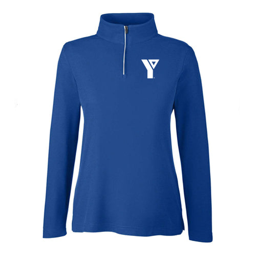 YMCA Staff Ladies' Fusion ChromaSoft™ Pique Quarter-Zip Pullover