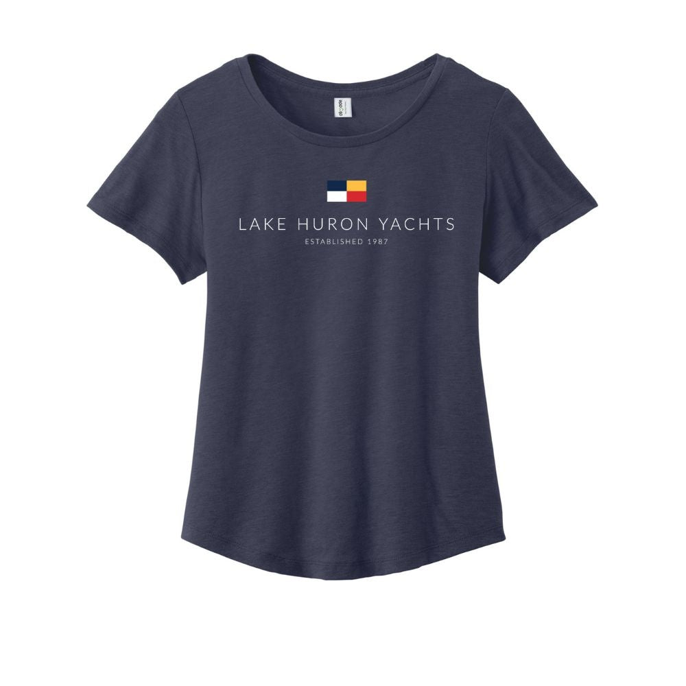 Lake Huron Yachts Ladies' Relaxed Organic Cotton Scoop Neck T-Shirt