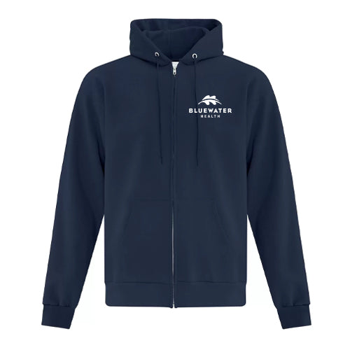 Bluewater Health Adult Everyday Fleece Full Zip Hooded Sweatshirt