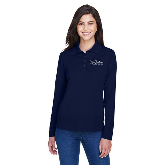 MacFarlane Chevrolet Ladies' Core365 Pinnacle Performance Long Sleeve Pique Polo