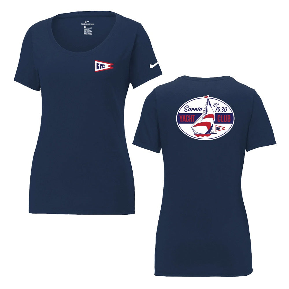 Sarnia Yacht Club Ladies' Nike Dri-FIT Cotton/Poly Scoop Neck Tee