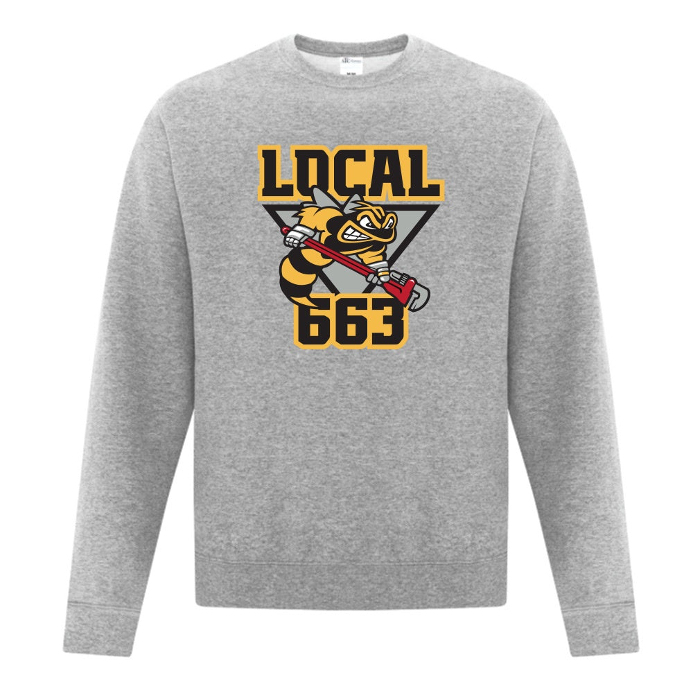 Local 663 Sting Adult Fleece Crewneck Sweatshirt