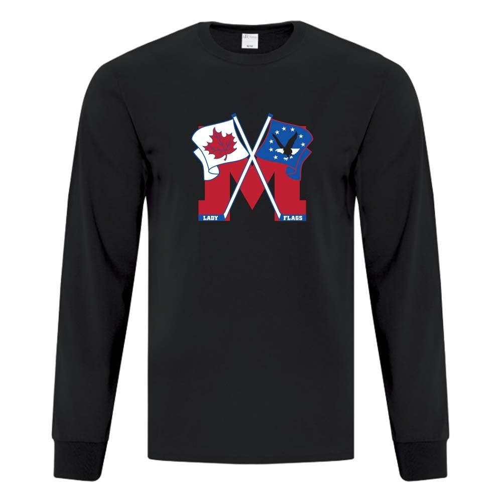 Mooretown Lady Flags Youth Cotton Long Sleeve