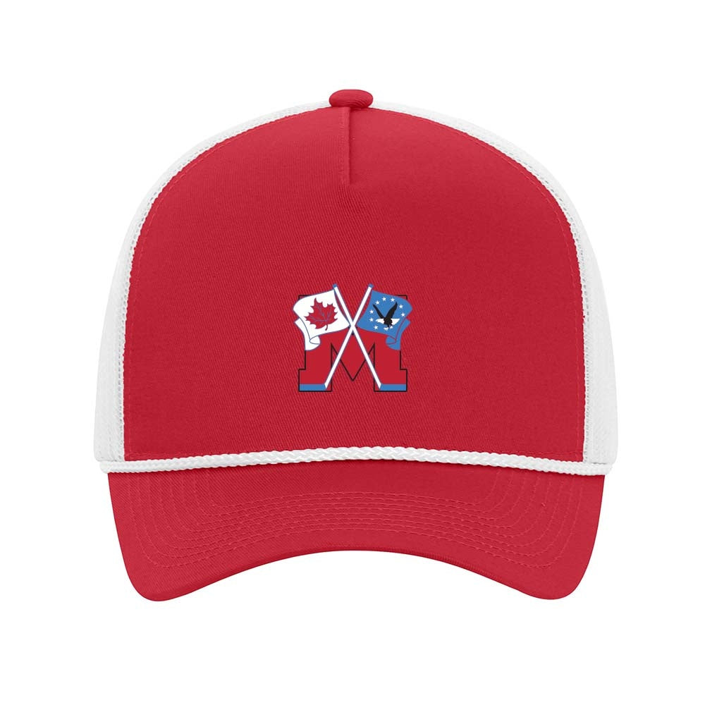 Mooretown Lady Flags Cotton Twill 5-Panel Trucker Rope Cap