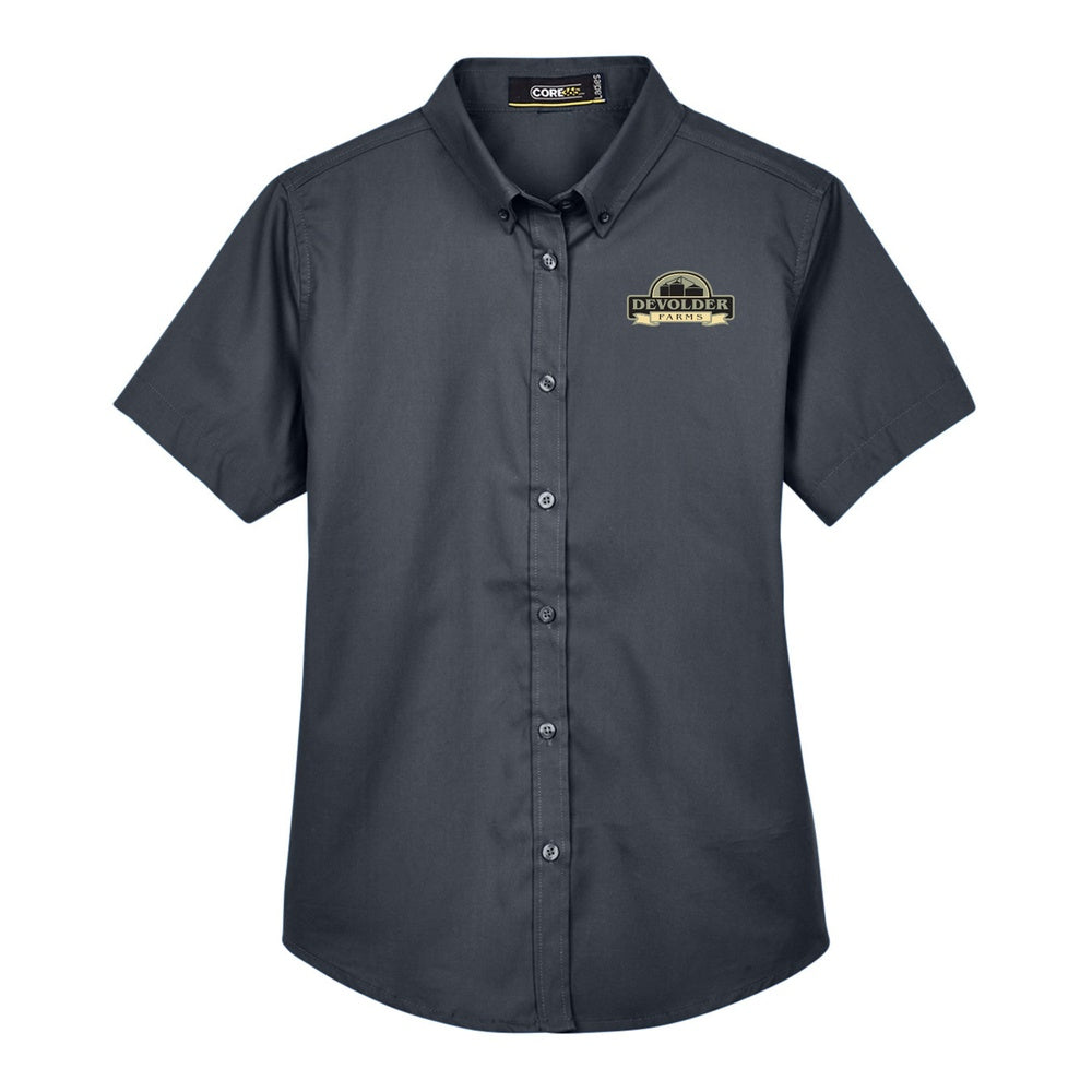 Devolder Farms Ladies' Optimum Short-Sleeve Twill Shirt
